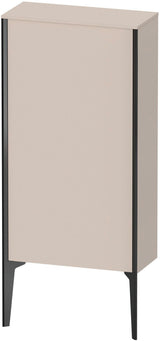 Duravit XViu Halbhochschrank 890 mm rechts – mattes Basalt mit Tip-on und Soft-Close