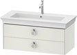 DURAVIT Waschtischunterbau White Tulip wandhängend 984 mm mit 2 Schubkästen, weiß seidenmatt