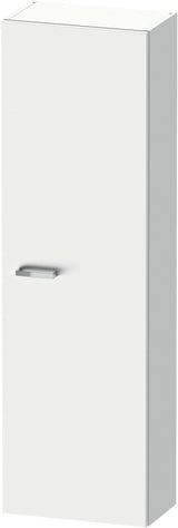 DURAVIT XBase Halbhochschrank 400 mm weiß matt, Anschlag links, mit Soft-Close und 4 Glasböden
