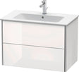 DURAVIT XSquare Waschtischunterbau 810 mm, 2 Schubkästen, Weiß Matt, wandhängend
