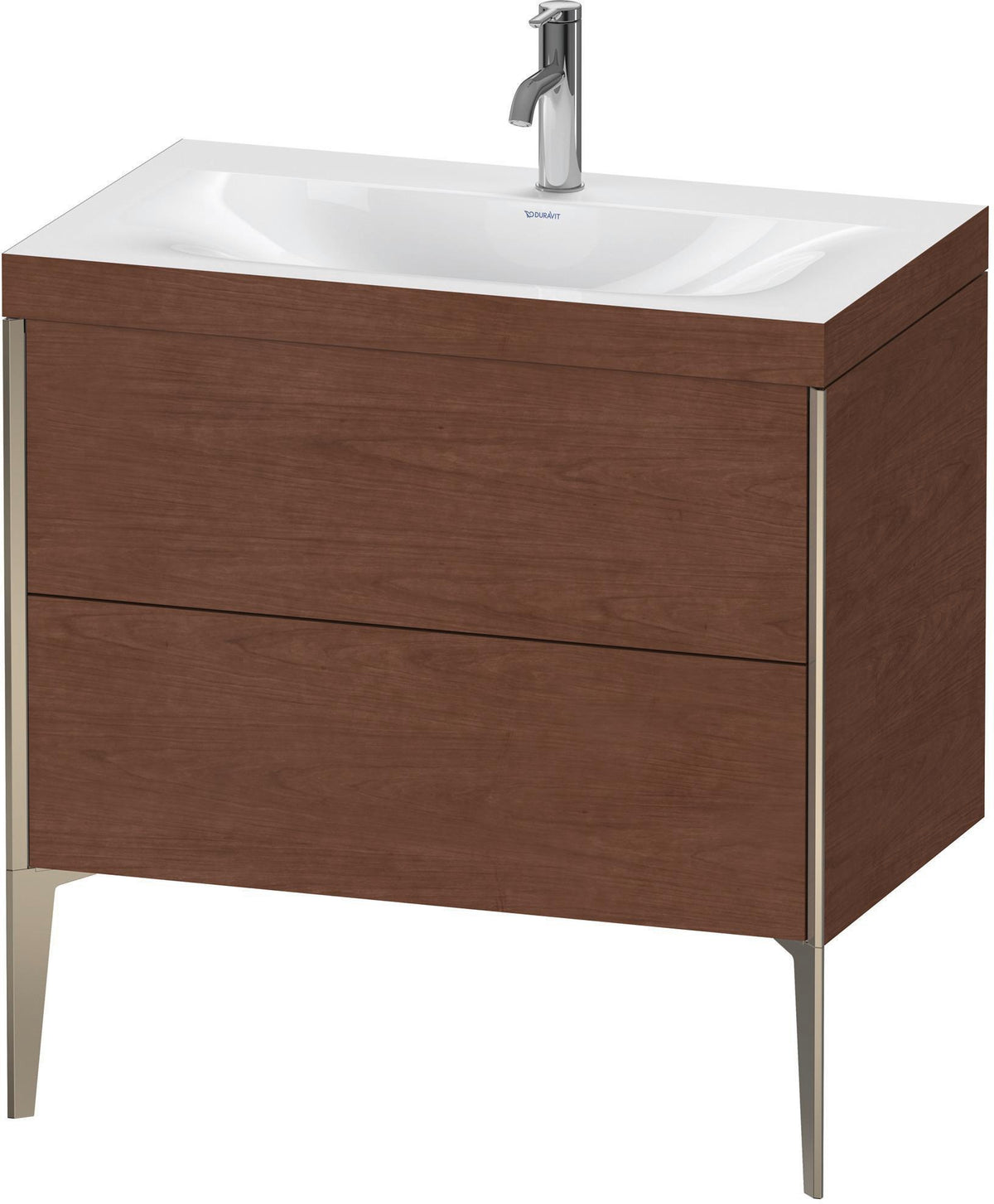 DURAVIT XViu c-bonded Waschtischset 800 mm bodenstehend mit 2 Auszügen und Tip-on Technik