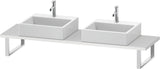 Duravit L-Cube Konsole variabel, 480 mm tief, weiß matt, mit 2 Waschschüssel-Aussparungen