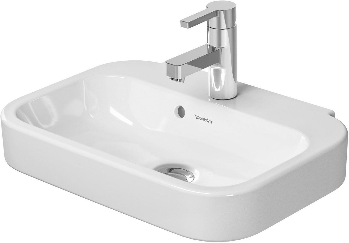 DURAVIT Handwaschbecken Happy D.2 500 mm mit Überlauf und WonderGliss in Weiß