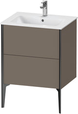 DURAVIT XViu Waschtischunterbau bodenstehend 610 mm, 2 Auszüge, weiß matt – Tip-On & Soft-Close