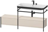 Duravit Waschtischset Happy D.2 Plus 1600x490 mm Ein Hahnloch Taupe Supermatt