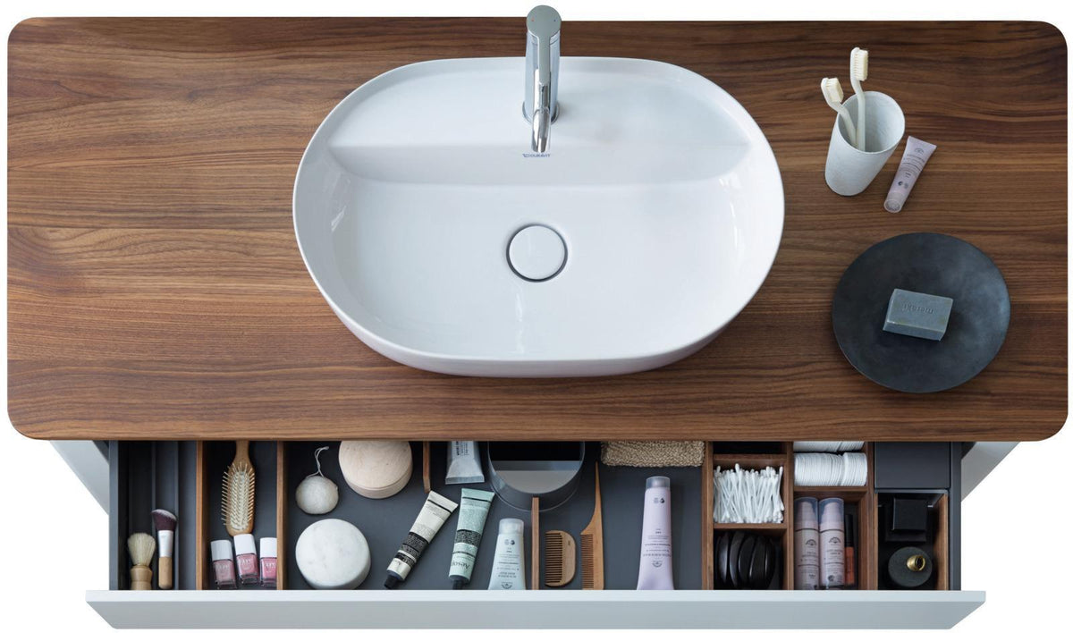 Duravit Luv Waschtischunterbau bodenstehend 1338 mm Weiß Seidenmatt mit Tip-On-Technik