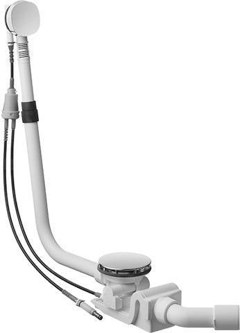 DURAVIT Quadroval Ab- und Überlaufgarnitur Universal Chrom Drehgriff für Shower & Bath