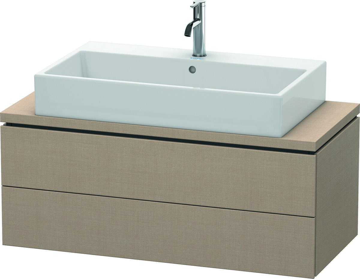 DURAVIT L-Cube Konsolenwaschtischunterbau 1020 mm betongrau matt, 2 Schubkästen, Tip-On