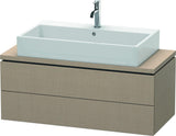 DURAVIT L-Cube Konsolenwaschtischunterbau 1020 mm betongrau matt, 2 Schubkästen, Tip-On