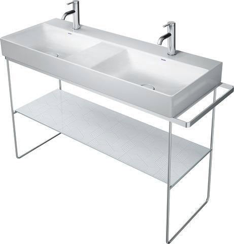 DURAVIT DuraSquare Metallkonsole 1265 mm höhenverstellbar mit Handtuchhalter, Chrom