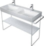 DURAVIT DuraSquare Metallkonsole 1265 mm höhenverstellbar mit Handtuchhalter, Chrom