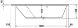DURAVIT Paiova 5 Eckbadewanne 1900x1400 mm Weiß – Raumsparwanne mit 2 Rückenschrägen