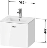 DURAVIT Waschtischunterbau Brioso 520 mm wandhängend weiß matt mit 1 Auszug und Soft-Close