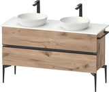 DURAVIT Sivida Konsolenwaschtischunterbau 1315 mm, bodenstehend, Weiß Matt, 2 Schubkästen