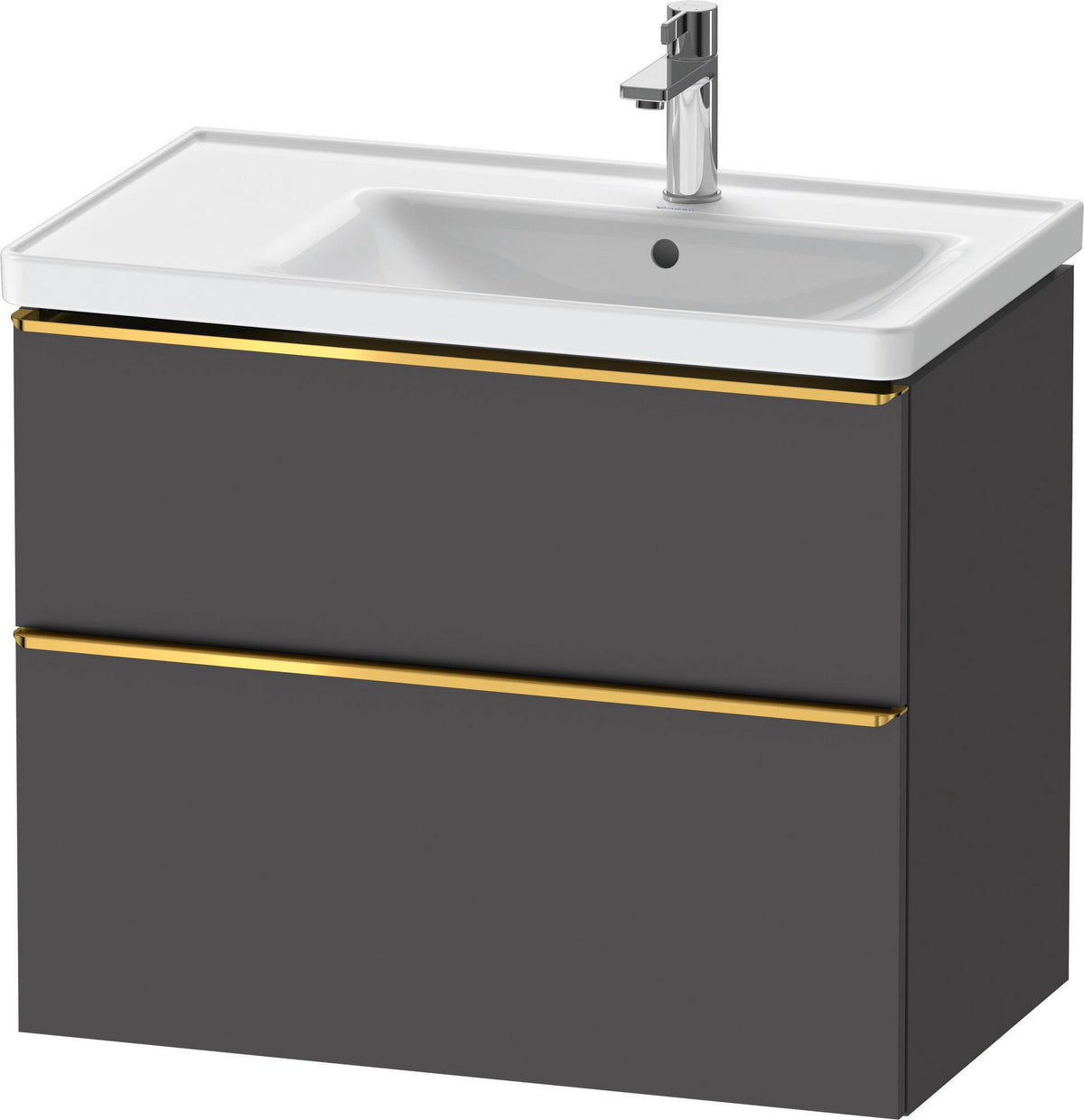 Duravit D-Neo Waschtischunterbau 784 mm Eiche Schwarz Bronze, wandhängend, 1 Auszug