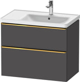 Duravit D-Neo Waschtischunterbau 784 mm Eiche Schwarz Bronze, wandhängend, 1 Auszug