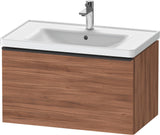 Duravit D-Neo Waschtischunterbau 784 mm Eiche Schwarz Matt mit 1 Auszug und Bronze-Griff
