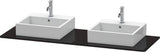 DURAVIT XSquare Konsole 1600 mm mit zwei Ausschnitten – Weiß Seidenmatt