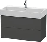 DURAVIT L-Cube Waschtischunterbau 984 mm, 2 Schubkästen, Weiß Matt, Wandmontage
