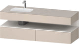 DURAVIT Qatego Studio F. A. Porsche Einbauwaschtisch mit Konsolenwaschtischunterbau 1600 mm Weiß Matt