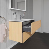 Duravit L-Cube Waschtischunterbau 1020 mm taupe matt – wandhängend, 2 Schubkästen, Tip-On
