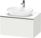DURAVIT D-Neo Konsolenwaschtischunterbau 800 mm betongrau matt mit Bronze-Griff und Soft-Close-Auszug