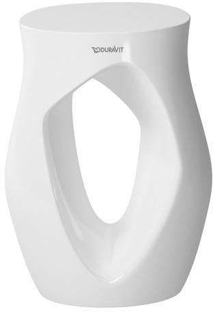 DURAVIT St. Trop Hocker Weiß 510 mm – Runder Kunststoff-Hocker für Bad & Wellness