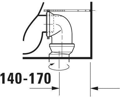 DURAVIT DuraStyle Stand-Tiefspül-WC 370x630 mm mit WonderGliss, Abgang Vario, weiß