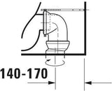 DURAVIT DuraStyle Stand-Tiefspül-WC 370x630 mm mit WonderGliss, Abgang Vario, weiß