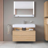 DURAVIT Qatego Hochschrank 400 mm, 2 Türen, weiß Hochglanz, Eiche Schw. Matt