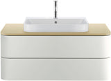 DURAVIT Aufsatzbecken Happy D.2 Plus 600 mm Weiß mit Überlauf und Hahnlochbank