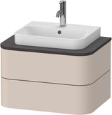 DURAVIT Happy D.2 Konsolenwaschtischunterbau wandhängend 650 mm, 2 Schubkästen, weiß Hochglanz