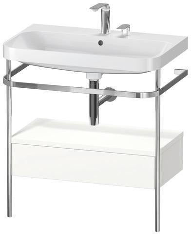 Duravit Waschtischset Happy D.2 Plus 775x490mm Taupe Supermatt – Einrichtungssystem Nussbaum Mitte
