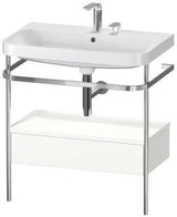 Duravit Waschtischset Happy D.2 Plus 775x490mm Taupe Supermatt – Einrichtungssystem Nussbaum Mitte