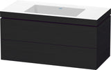 DURAVIT L-Cube c-bonded Waschtischset 1000 mm Eiche Schwarz mit Vero Air Waschtisch und 2 Schubkästen