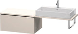 Duravit L-Cube Unterschrank 820 mm taupe supermatt mit Auszug und Dämpfung