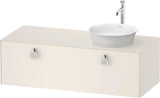 DURAVIT White Tulip Waschtischunterbau 1300 mm, 1 Auszug, Nussbaum/Taupe Hochglanz, wandhängend