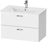 Duravit XBase Waschtischunterbau wandhängend 600 mm, 2 Schubkästen, weiß matt, Soft-Close