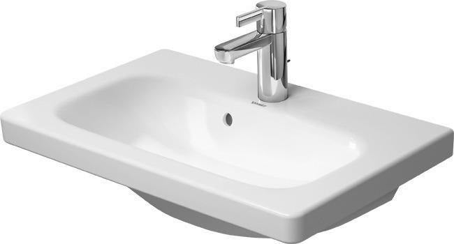 DURAVIT DuraStyle Möbelwaschtisch 635 mm mit Überlauf und Hahnlochbank, weiß