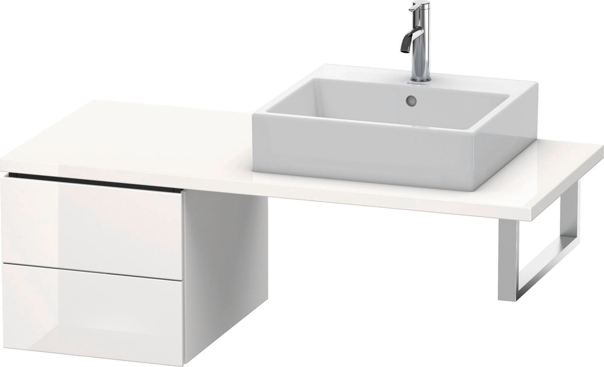 Duravit L-Cube Unterschrank für Konsole 420 mm, 2 Schubkästen, Weiß Matt