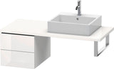 Duravit L-Cube Unterschrank für Konsole 420 mm, 2 Schubkästen, Weiß Matt