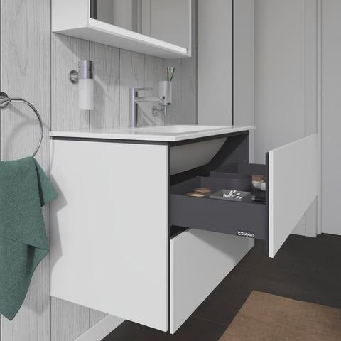 DURAVIT Hochschrank L-Cube 243x400x1760mm, 1 Tür links, weiß matt – Soft-Close, 4 Glasböden