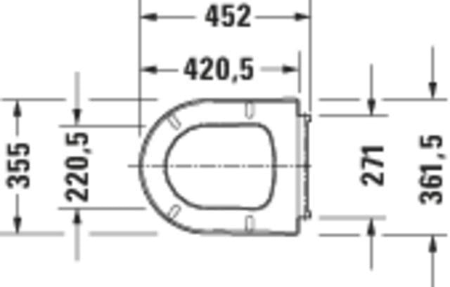 DURAVIT Balcoon WC-Sitz mit Absenkautomatik und Edelstahl-Scharnieren, Weiß Glänzend