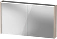 DURAVIT D-Code Spiegelschrank 1200 mm mit LED-Beleuchtung, 2 Türen, Front- und Innenspiegel
