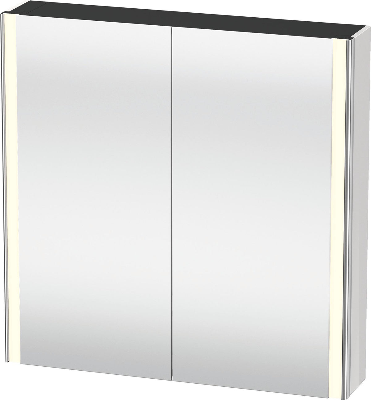 Duravit XSquare Spiegelschrank 800 mm mit LED-Beleuchtung und Soft-Close, Schwarz