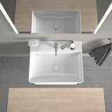 Duravit DuraSquare Waschtisch 600 mm weiß mit Hahnloch ohne Überlauf für Wandmontage