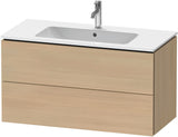 Duravit L-Cube Waschtischunterbau 1020 mm taupe matt – wandhängend, 2 Schubkästen, Tip-On