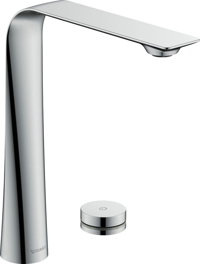Duravit D.1 2-Loch Waschtischarmatur elektronisch XL Chrom – Netzbetrieb, 180 mm Ausladung