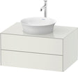 DURAVIT White Tulip Waschtischunterbau wandhängend 800 mm mit 2 Schubkästen & LED-Innenbeleuchtung