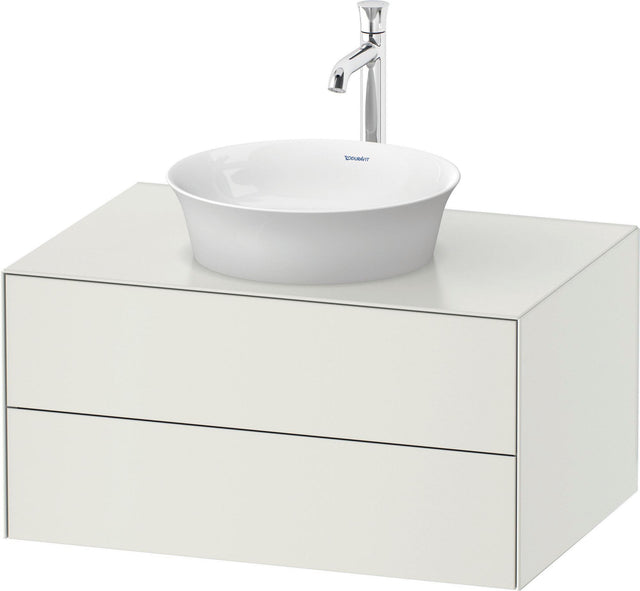 DURAVIT White Tulip Waschtischunterbau wandhängend 800 mm mit 2 Schubkästen & LED-Innenbeleuchtung